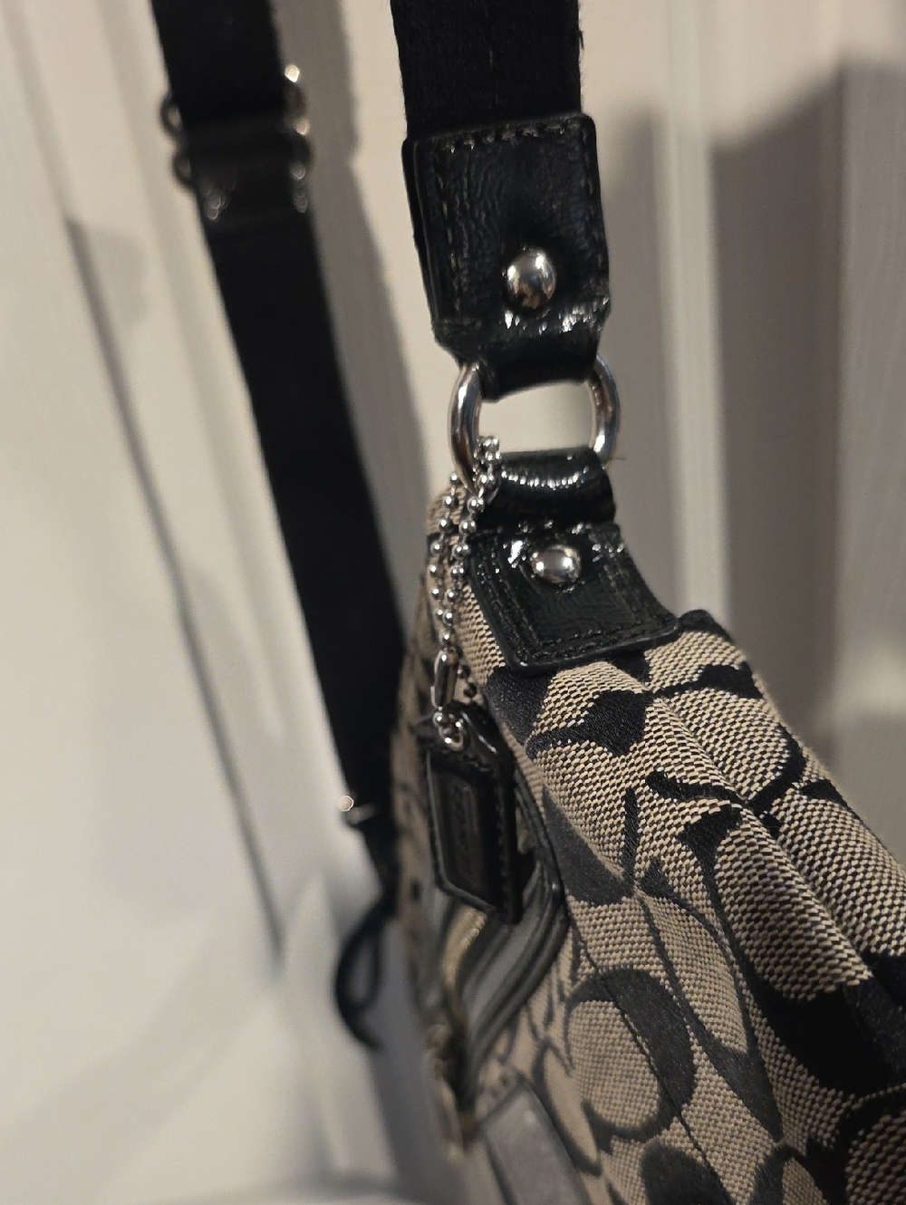 Coach Poppy Signature Small Crossbody Bag featuring the brand's iconic "C" - Picture 6 of 11